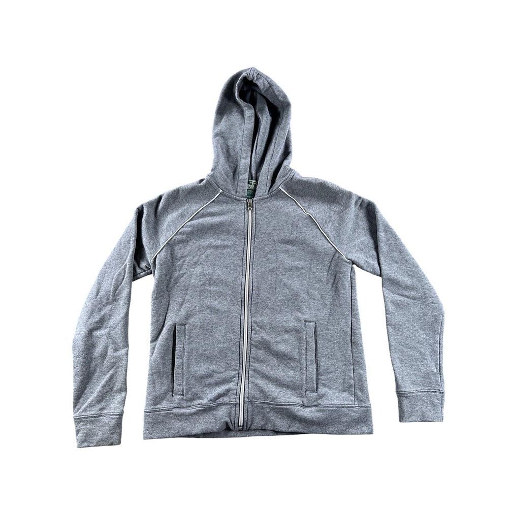 Lauren Active Ralph Lauren Mens Gray Full Zip Hoodie Sweatshirt Piping Size M